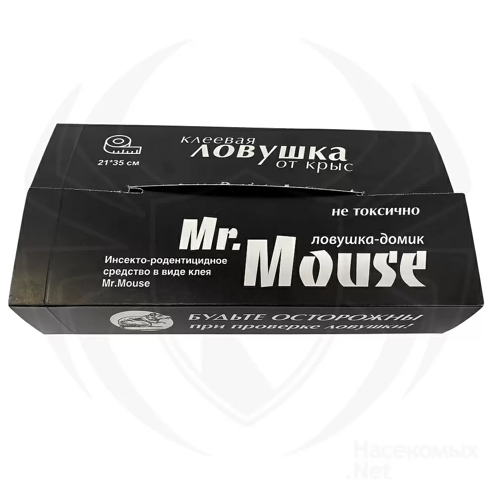 Mr.Mouse (Мистер Маус) клеевая ловушка для грызунов, крыс и мышей (запах  клея арахис) (домик), 1 шт